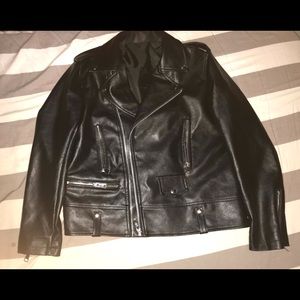 motorcycle leather jacket :)
